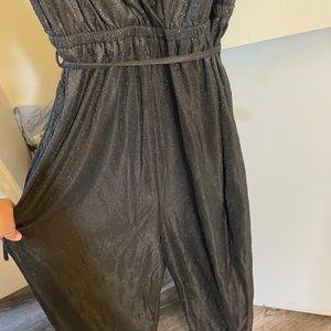 Brand new Black glitter jumpsuit by Know.One.Cares
